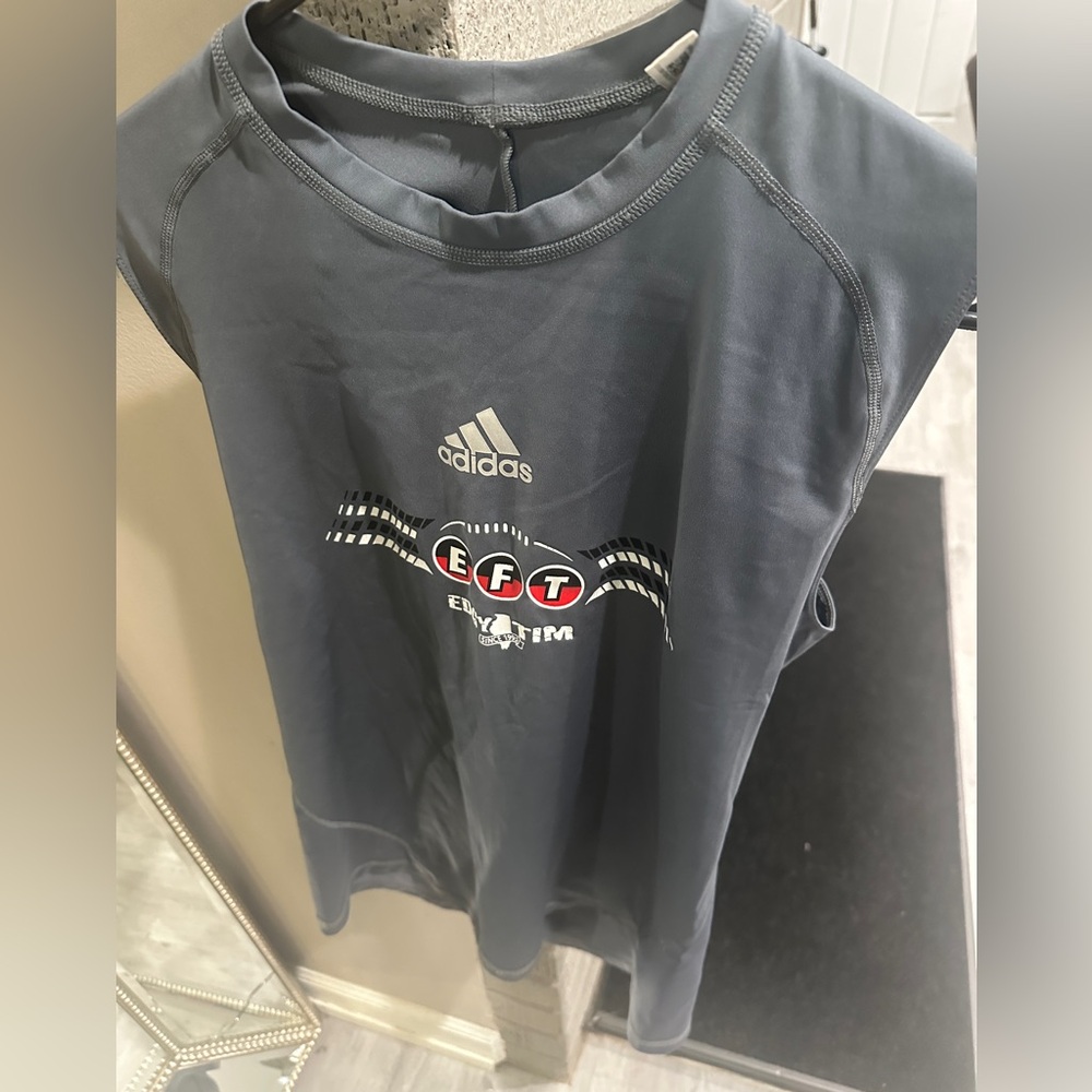 Adidas Dark Gray Mesh Top